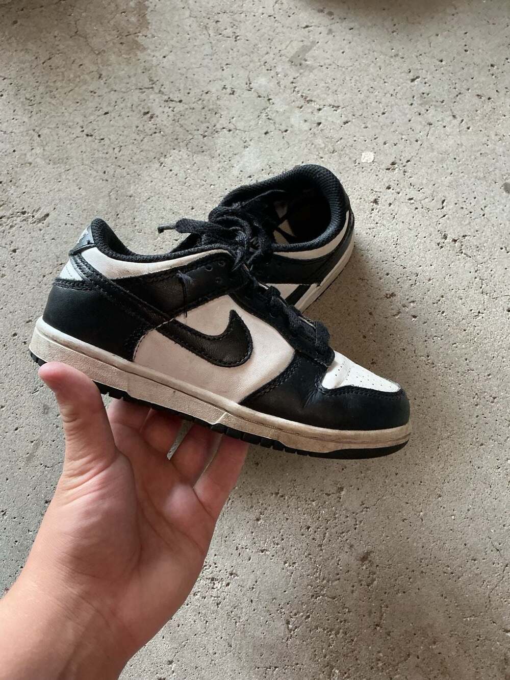 Nike Dunk Low Retro Panda Black White Sneakers Size 12.5C